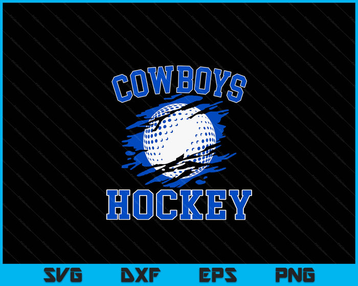 Cowboy Hockey For Men SVG PNG Digital Printable Files