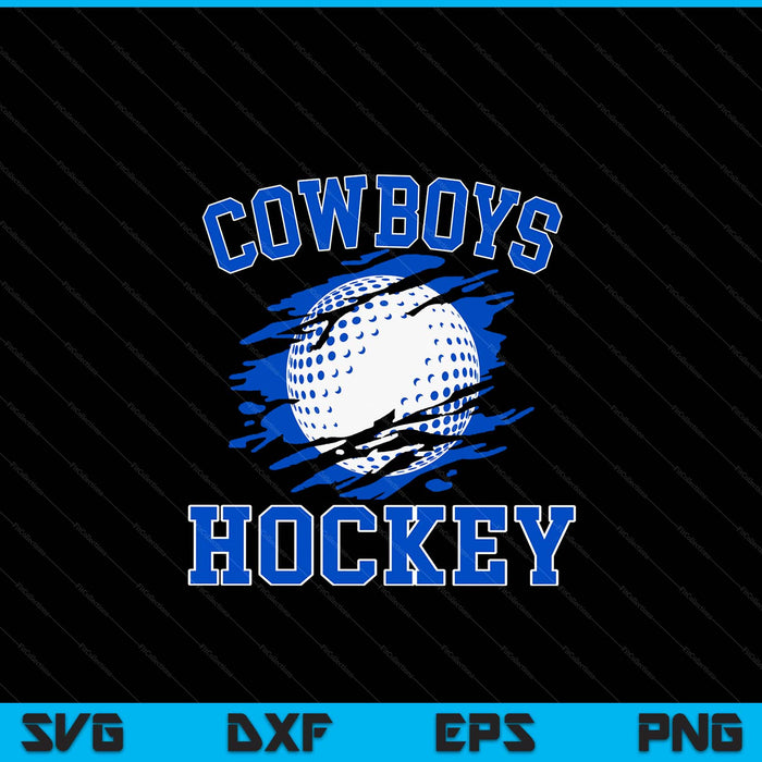 Cowboy hockey for men SVG cut file