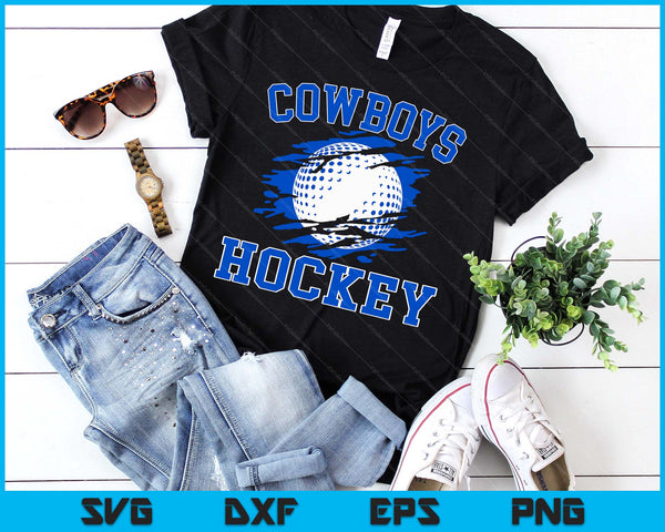 Cowboy Hockey For Men SVG PNG Digital Printable Files