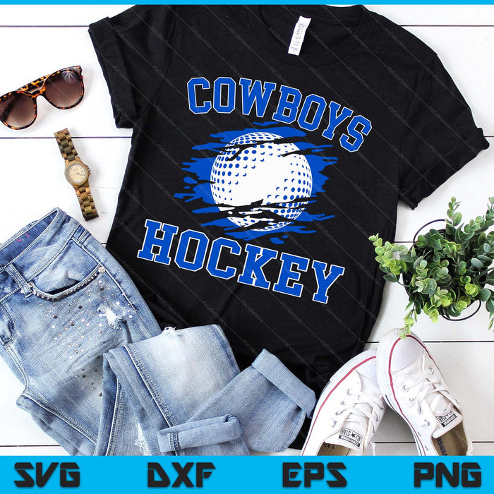 Cowboy Hockey For Men SVG PNG Digital Printable Files