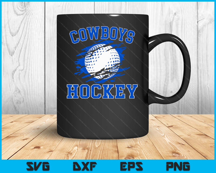 Cowboy Hockey For Men SVG PNG Digital Printable Files