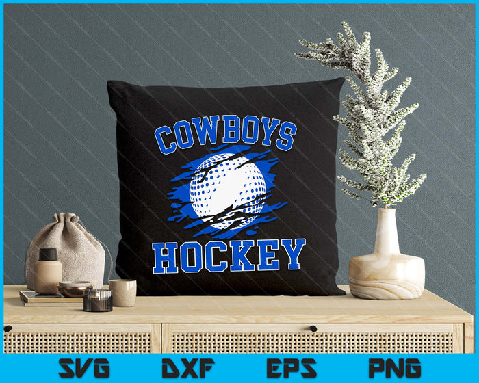 Cowboy Hockey For Men SVG PNG Digital Printable Files