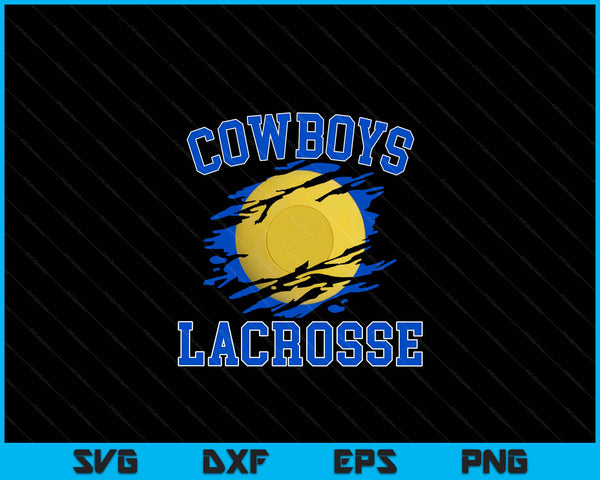 Cowboy lacrosse ball for men SVG cut file