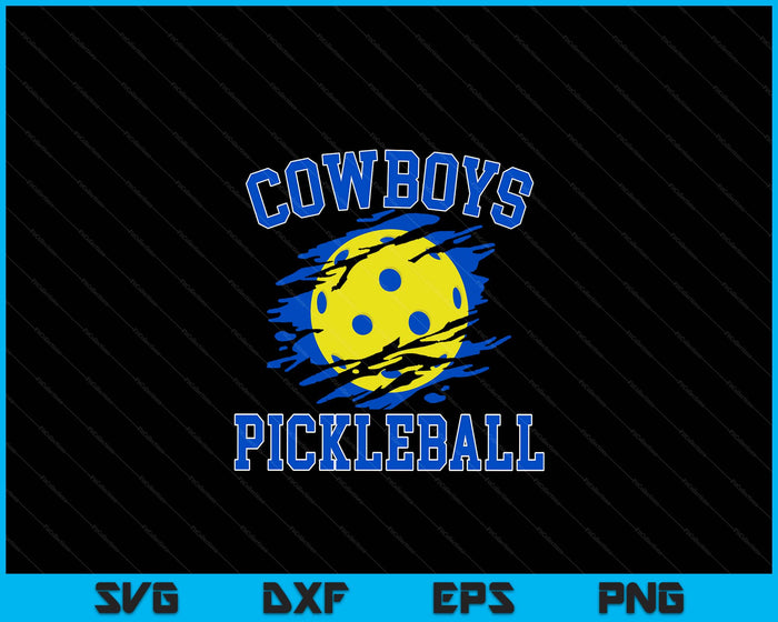 Cowboy Pickleball For Men SVG PNG Digital Printable Files