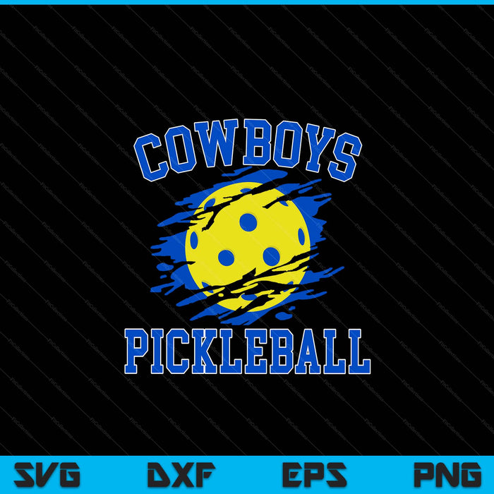 Cowboy pickleball for men SVG cut file