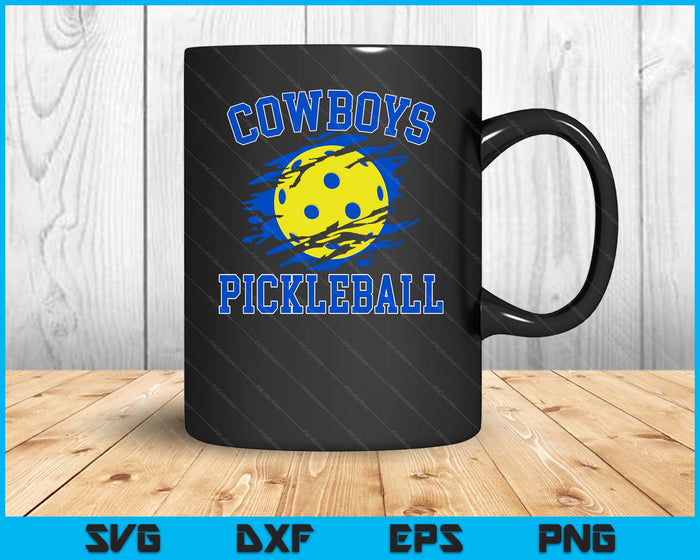 Cowboy Pickleball For Men SVG PNG Digital Printable Files