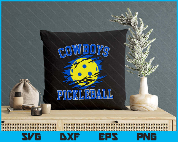 Cowboy Pickleball For Men SVG PNG Digital Printable Files