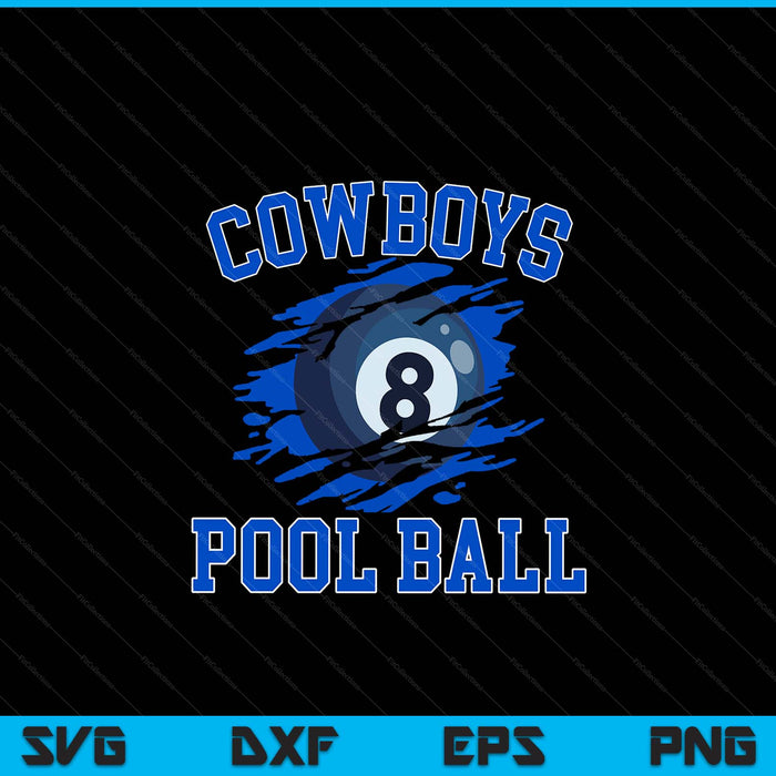 Cowboy pool ball for men SVG cut file