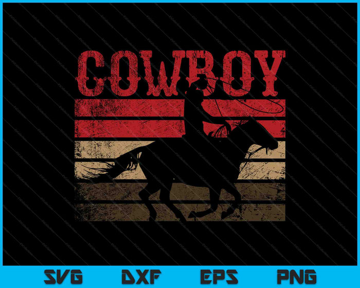 Cowboy Rodeo paard cadeau land SVG PNG snijden afdrukbare bestanden