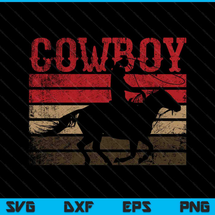 Cowboy Rodeo paard cadeau land SVG PNG snijden afdrukbare bestanden