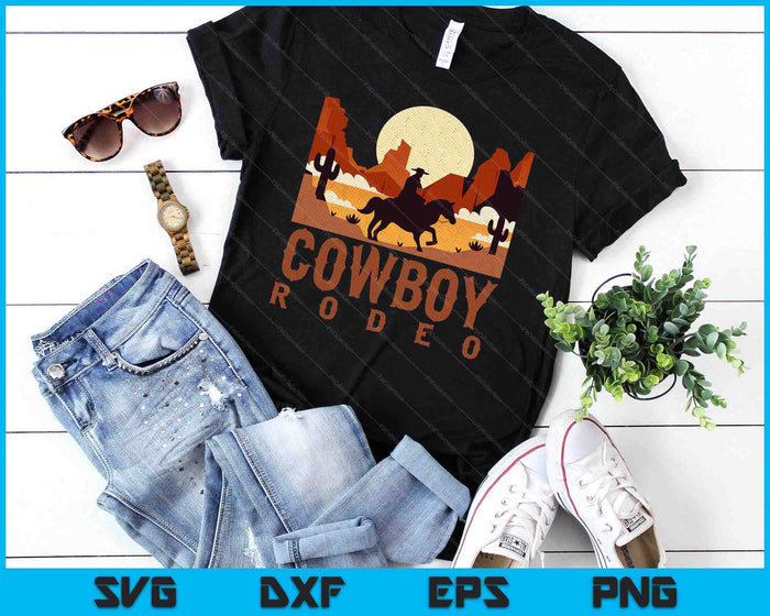 Cowboy Rodeo Western Texaanse Gift Paardrijden Cowboy SVG PNG Digitale Snijbestanden