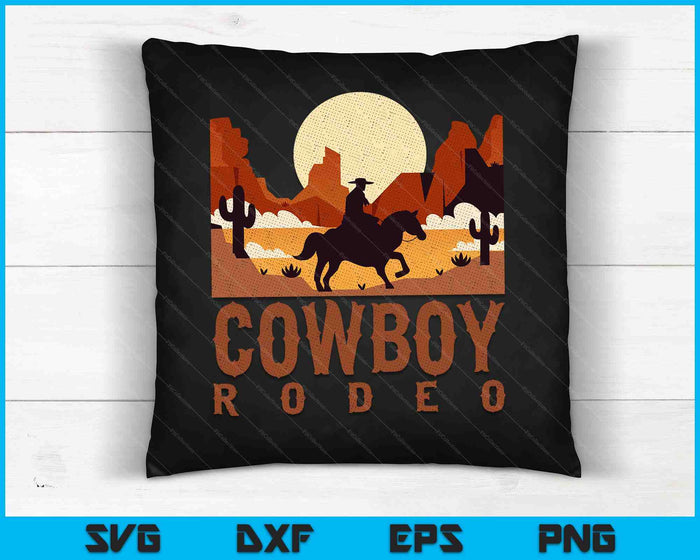 Cowboy Rodeo Western Texaanse Gift Paardrijden Cowboy SVG PNG Digitale Snijbestanden