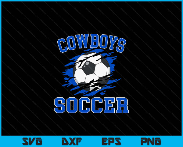 Cowboy Soccer For Men SVG PNG Digital Printable Files