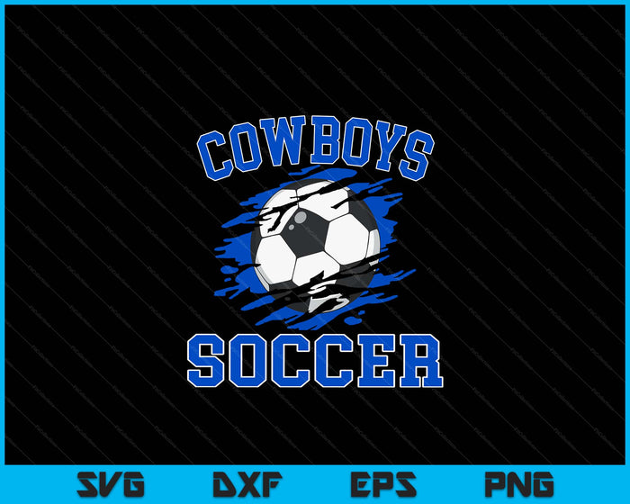 Cowboy Soccer For Men SVG PNG Digital Printable Files