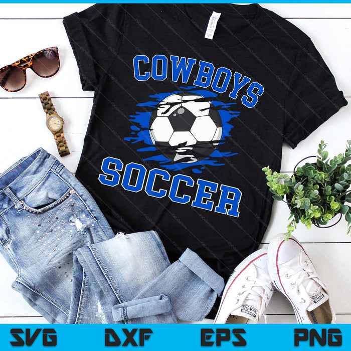 Cowboy Soccer For Men SVG PNG Digital Printable Files