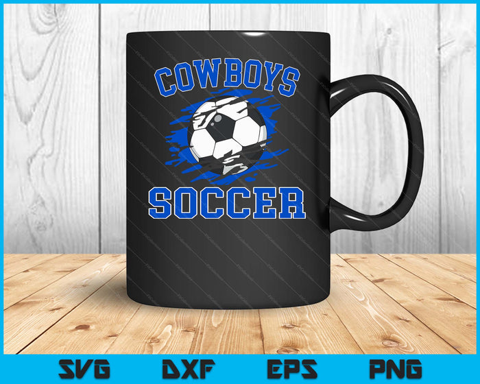 Cowboy Soccer For Men SVG PNG Digital Printable Files