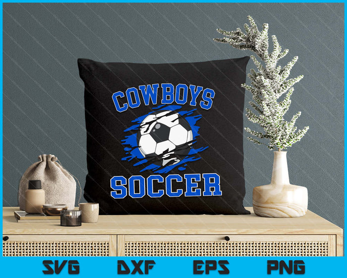 Cowboy Soccer For Men SVG PNG Digital Printable Files