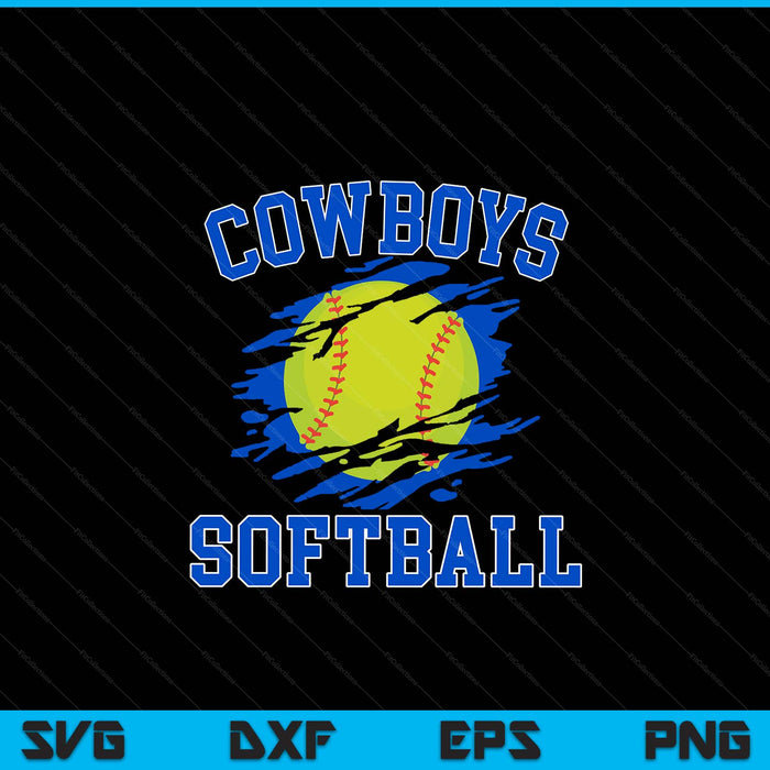 Cowboy softball for men SVG cut file