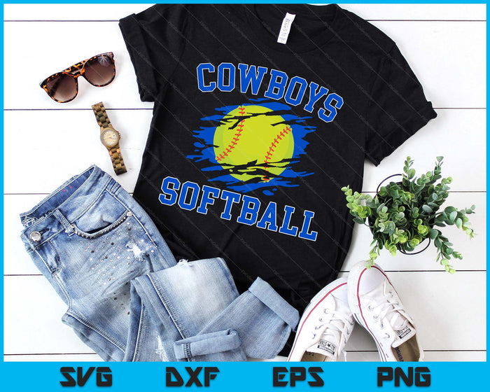 Cowboy Softball For Men SVG PNG Digital Printable Files