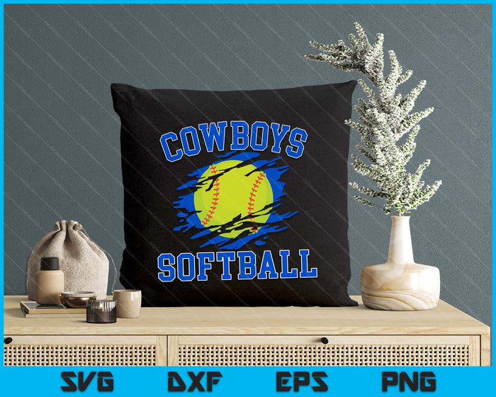 Cowboy Softball For Men SVG PNG Digital Printable Files