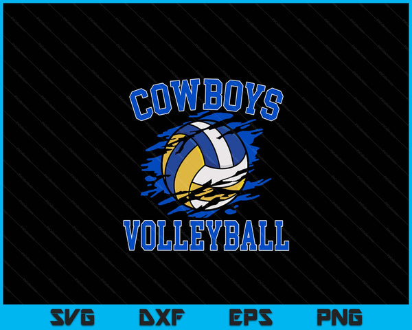 Cowboy volleyball for men SVG cut file