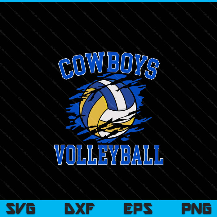 Cowboy volleyball for men SVG cut file