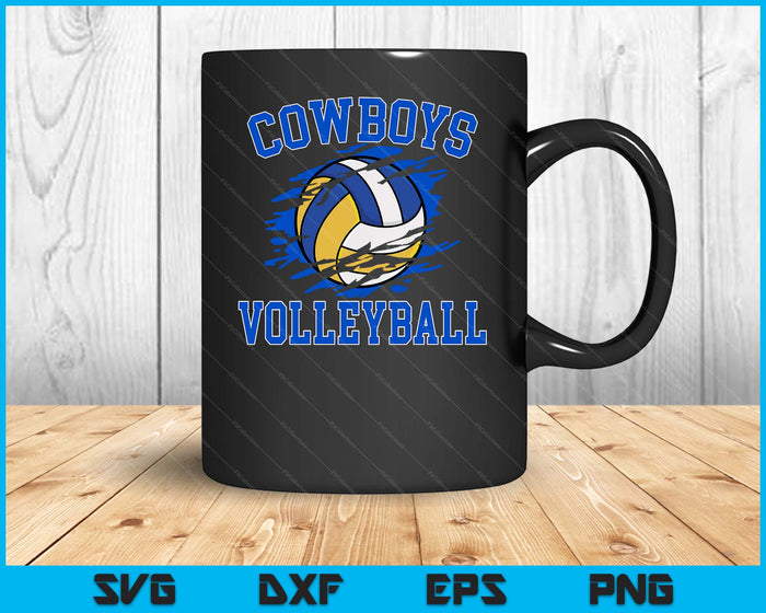 Cowboy Volleyball For Men SVG PNG Digital Printable Files