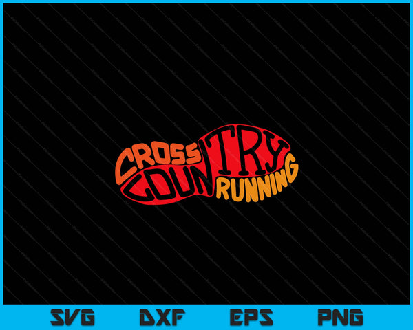 Cross country running shoe training gear xc runner SVG cut file
