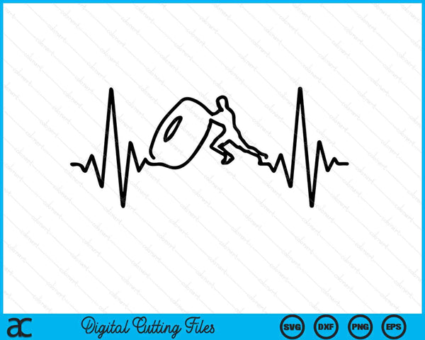 Crossfit heart beat electrocardiogram pulse gym lover SVG cut file