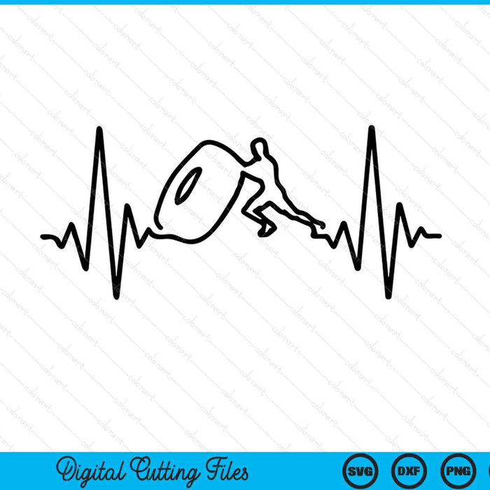 Crossfit heart beat electrocardiogram pulse gym lover SVG cut file
