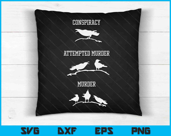 Crow Poetry Attempted Murder Skull Gothic Edgar Allan Poe SVG PNG Digital Cutting Files