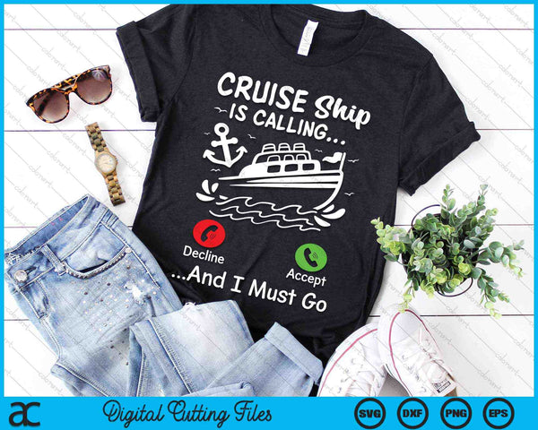 Cruiseschip belt en ik moet gaan cruiseschip SVG PNG digitale snijbestanden