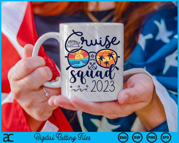 Cruise Squad 2023 vakantie groep Squad familie bijpassende SVG PNG digitale snijbestanden