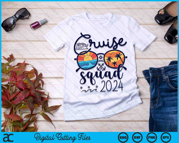 Cruise Squad 2024 Vacation Group Squad Family Matching SVG PNG Digital Cutting Files