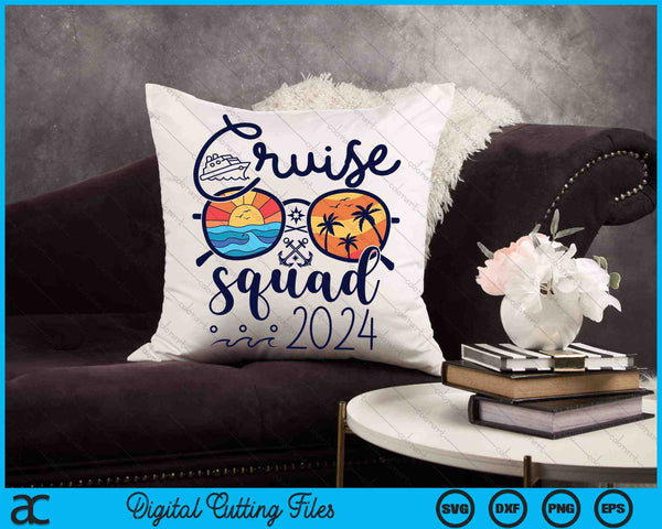 Cruise Squad 2024 vakantie groep Squad familie bijpassende SVG PNG digitale snijbestanden