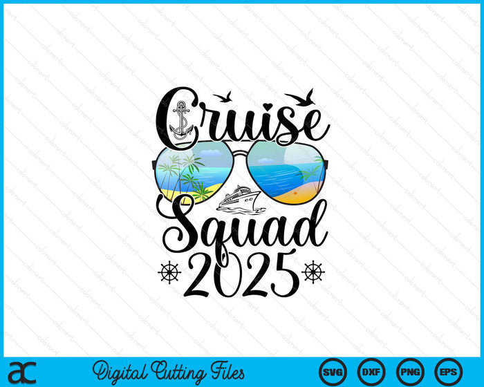 Cruise Squad 2025 Summer Vacation Matching Family Cruise SVG PNG Digital Printable Files