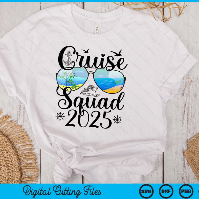 Cruise Squad 2025 Summer Vacation Matching Family Cruise SVG PNG Digital Printable Files