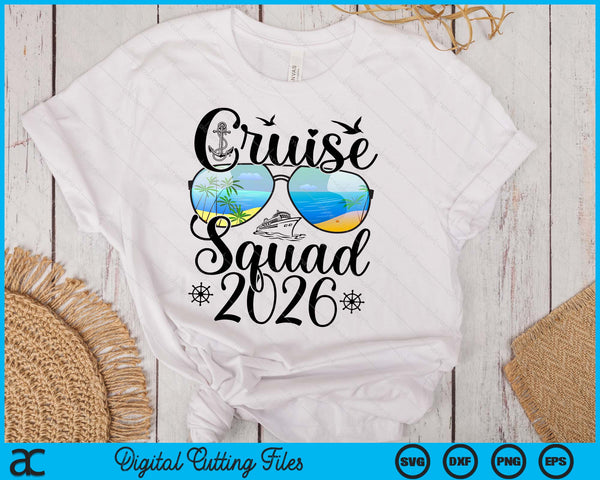 Cruise Squad 2026 Summer Vacation Matching Family Cruise SVG PNG Digital Printable Files