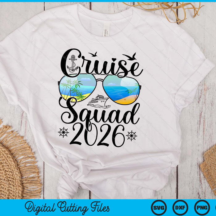 Cruise Squad 2026 Summer Vacation Matching Family Cruise SVG PNG Digital Printable Files