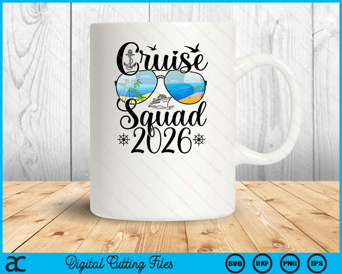 Cruise Squad 2026 Summer Vacation Matching Family Cruise SVG PNG Digital Printable Files