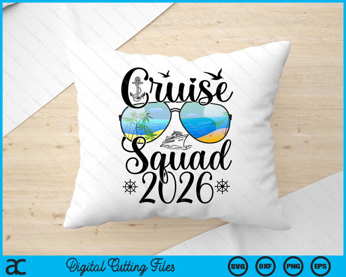 Cruise Squad 2026 Summer Vacation Matching Family Cruise SVG PNG Digital Printable Files