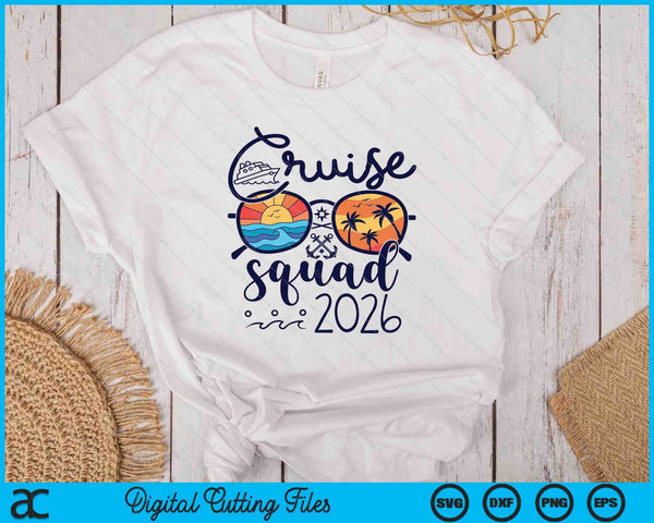 Cruise Squad 2026 Vacation Group Squad Family Matching SVG PNG Digital Printable Files