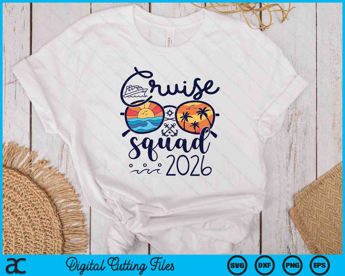 Cruise Squad 2026 Vacation Group Squad Family Matching SVG PNG Digital Printable Files