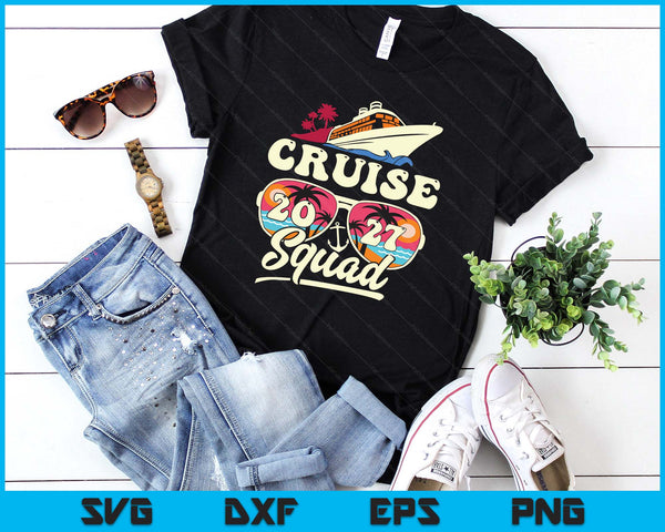 Cruise Squad 2027 Family Vacation Matching Family SVG PNG Digital Printable Files