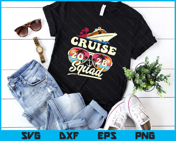 Cruise Squad 2028 Family Vacation Matching Family SVG PNG Digital Printable Files