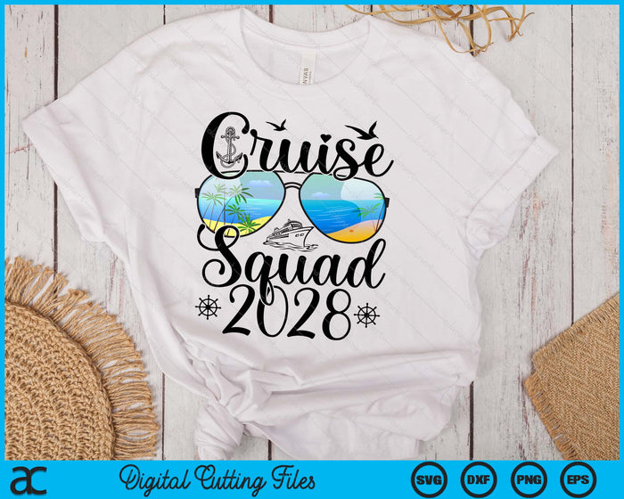 Cruise Squad 2028 Summer Vacation Matching Family Cruise SVG PNG Digital Printable Files