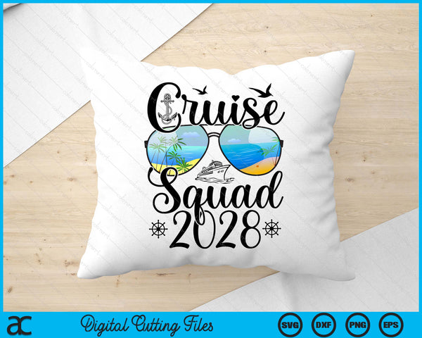 Cruise Squad 2028 Summer Vacation Matching Family Cruise SVG PNG Digital Printable Files