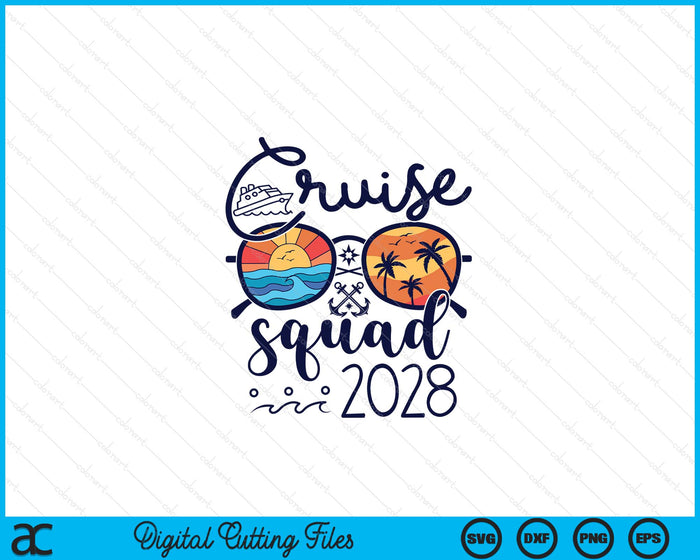 Cruise Squad 2028 Vacation Group Squad Family Matching SVG PNG Digital Printable Files