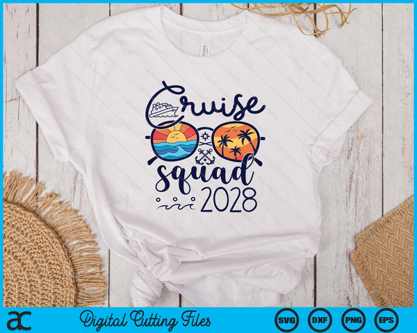 Cruise Squad 2028 Vacation Group Squad Family Matching SVG PNG Digital Printable Files