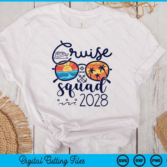 Cruise Squad 2028 Vacation Group Squad Family Matching SVG PNG Digital Printable Files